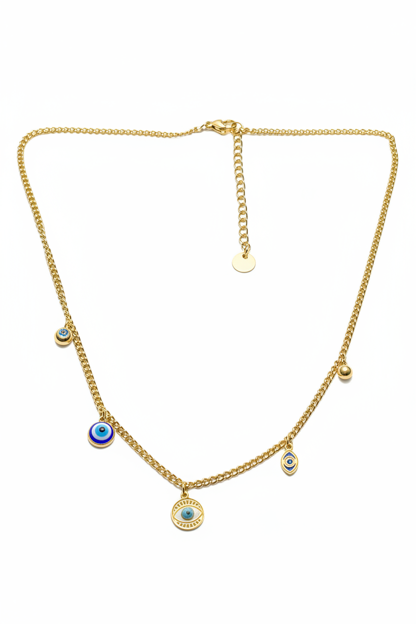 SS Evil Eye Charm Necklace