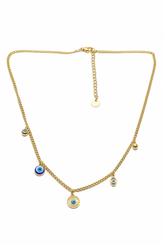SS Evil Eye Charm Necklace