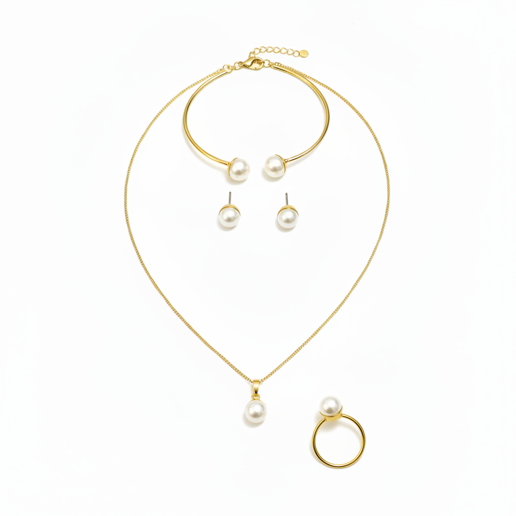 Elegant Freshwater Pearl Jewelry Set Combo