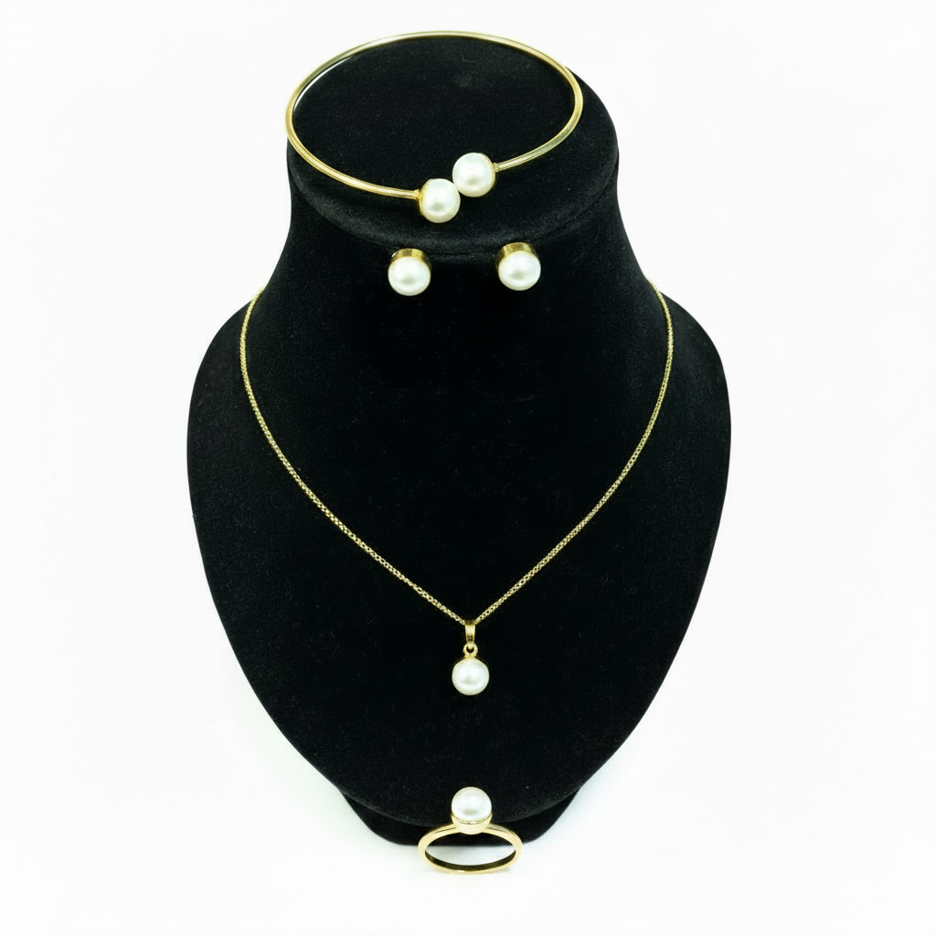 Elegant Freshwater Pearl Jewelry Set Combo