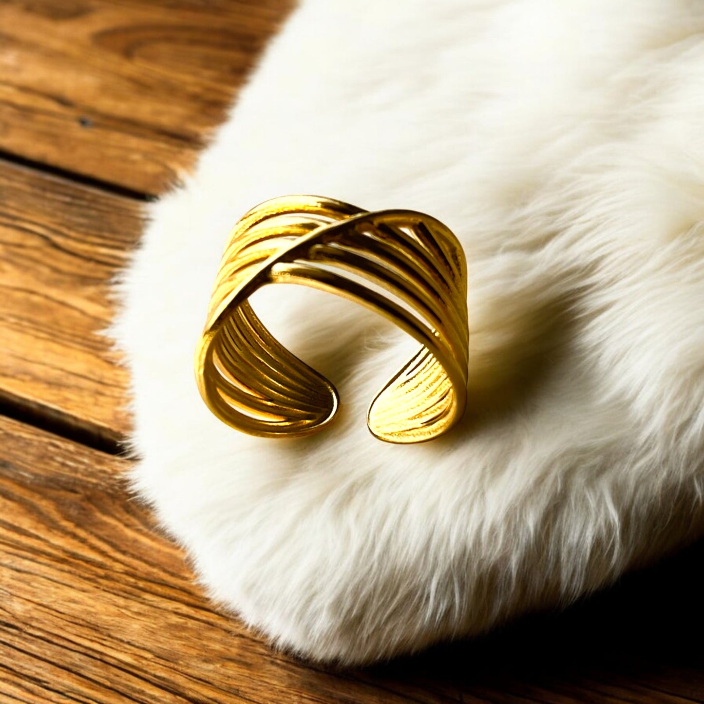 18K Gold Plated Aurora Band Ring