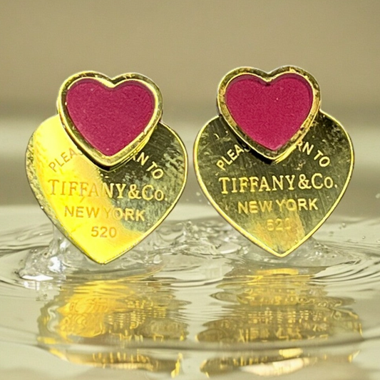 SS Brand Inspired Heart Tiny Earrings