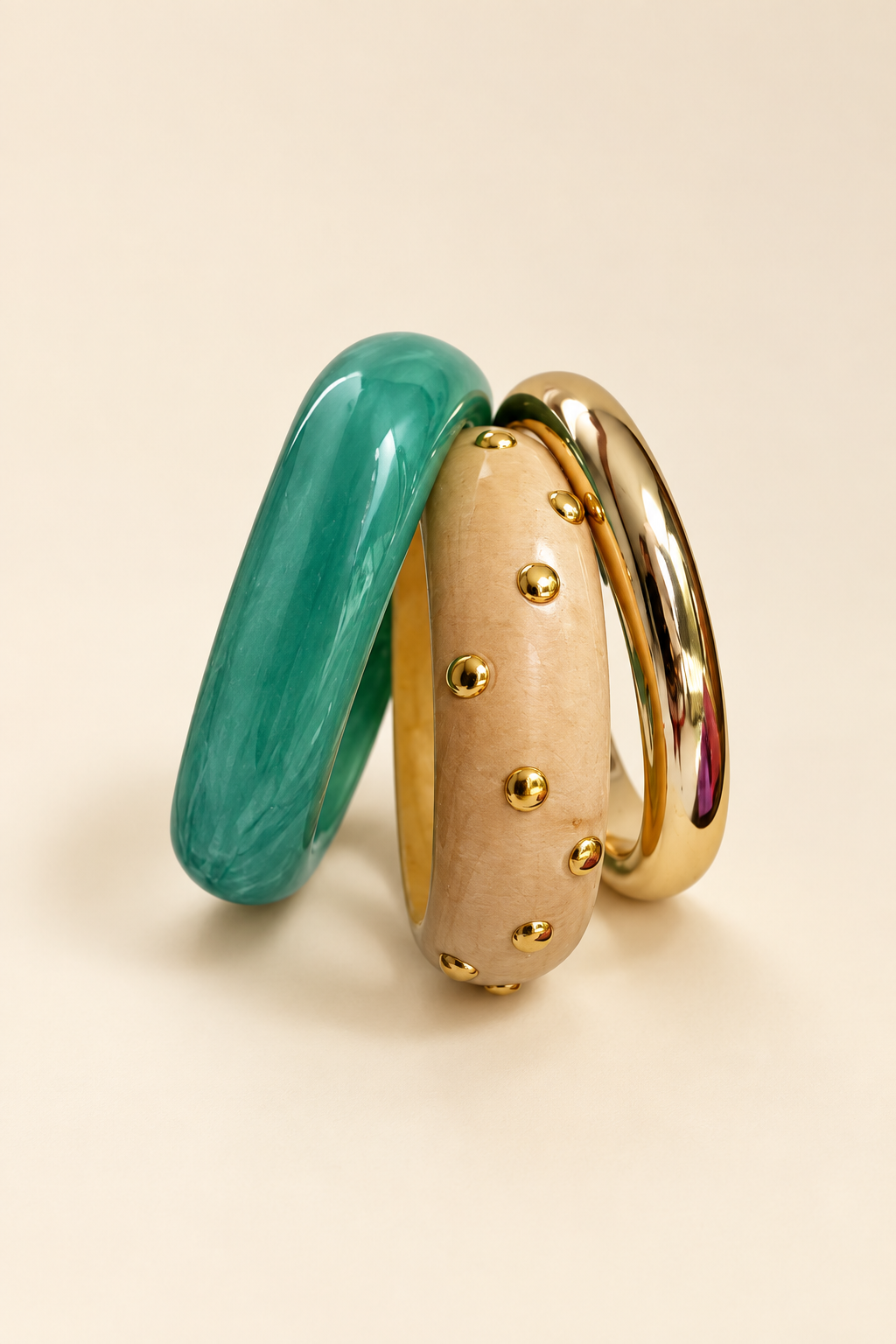 Aqua Riviera Statement Bangle Stack