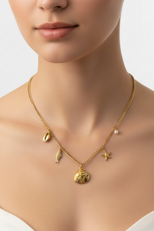 18K Gold Plated Ocean Belle Necklace