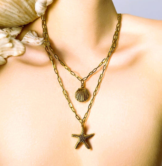 Shell & Star Duo Necklace