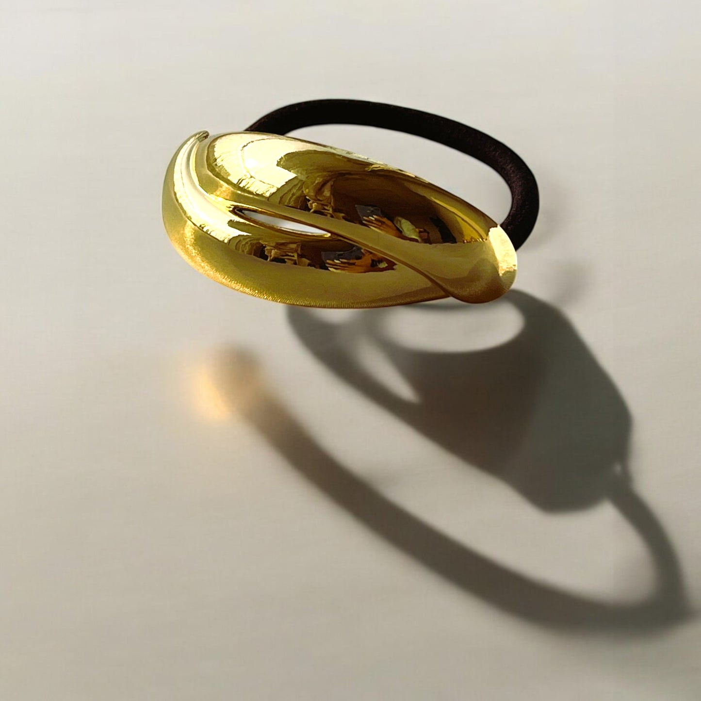 18K Golden Twist Stainless Steel Hair Tie