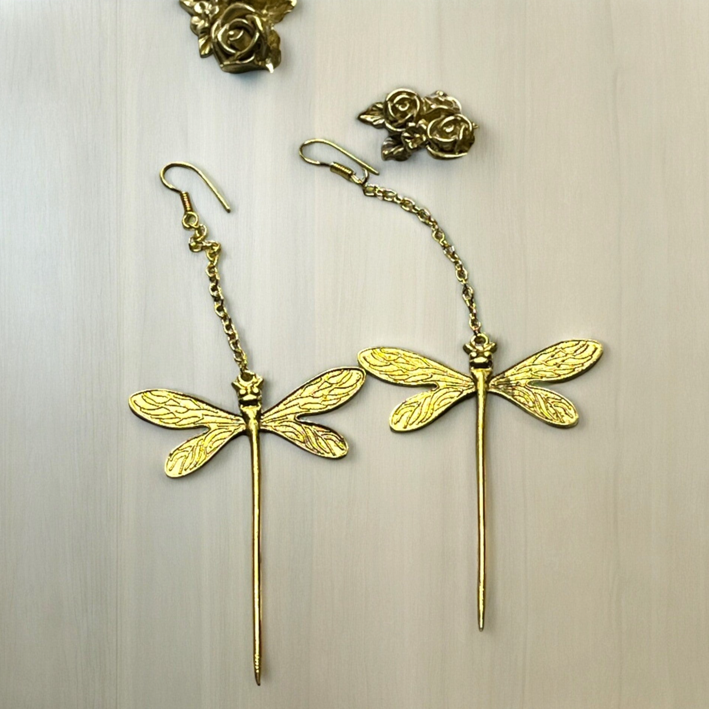 Hanging Dragonfly Earrings