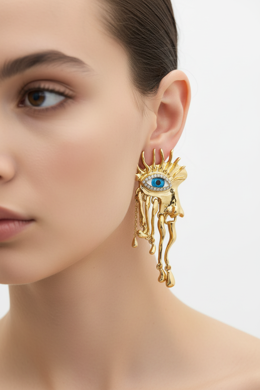 Melting Evil Eye Earrings