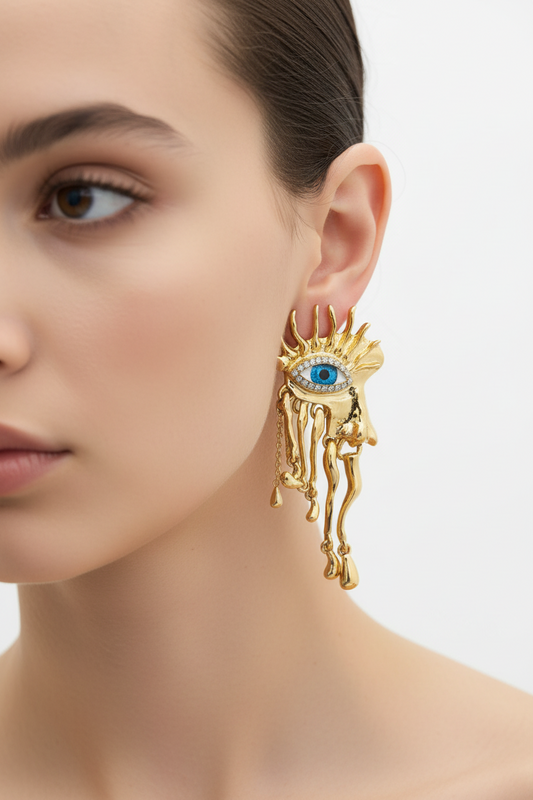 Melting Evil Eye Earrings