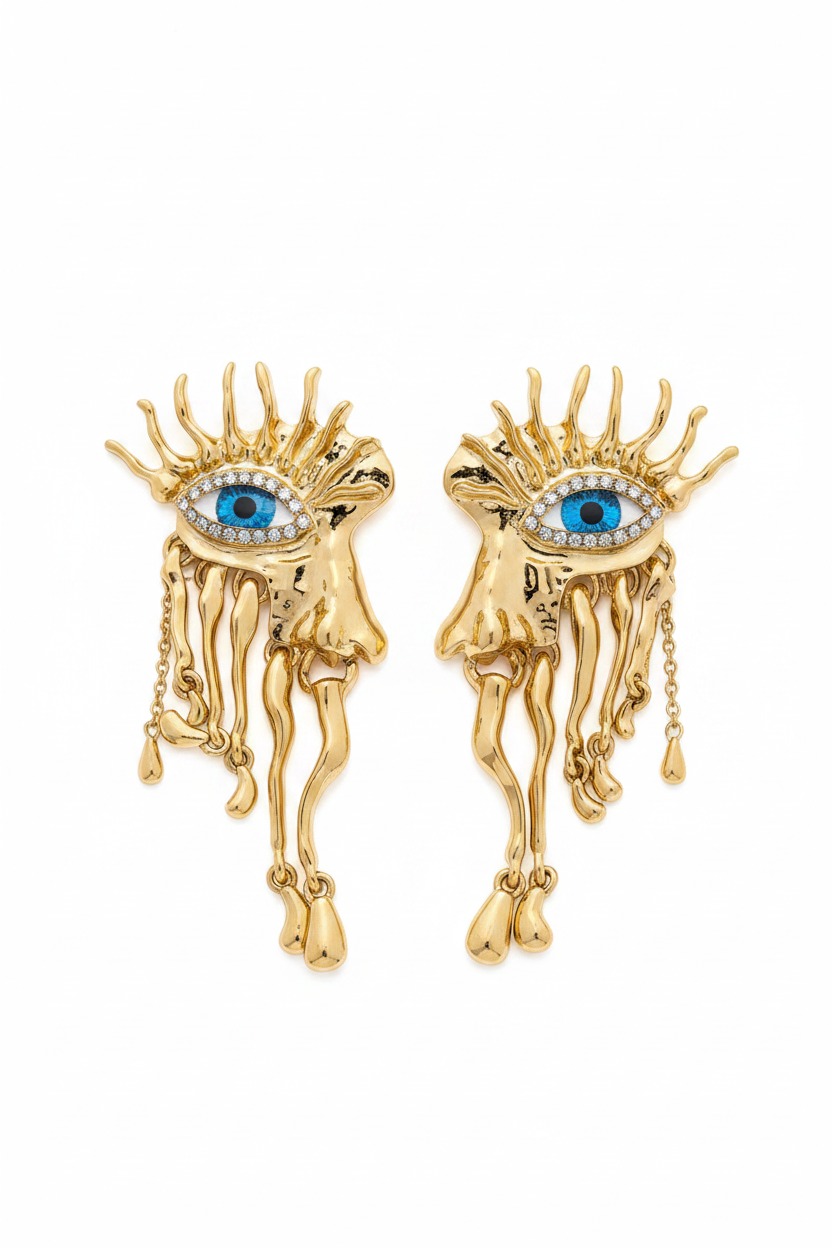 Melting Evil Eye Earrings