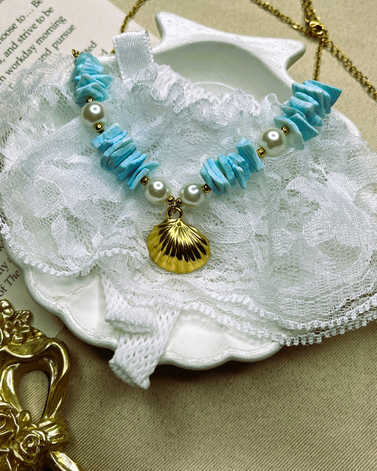 Aurelia Seashell 18K Gold Plated Necklace
