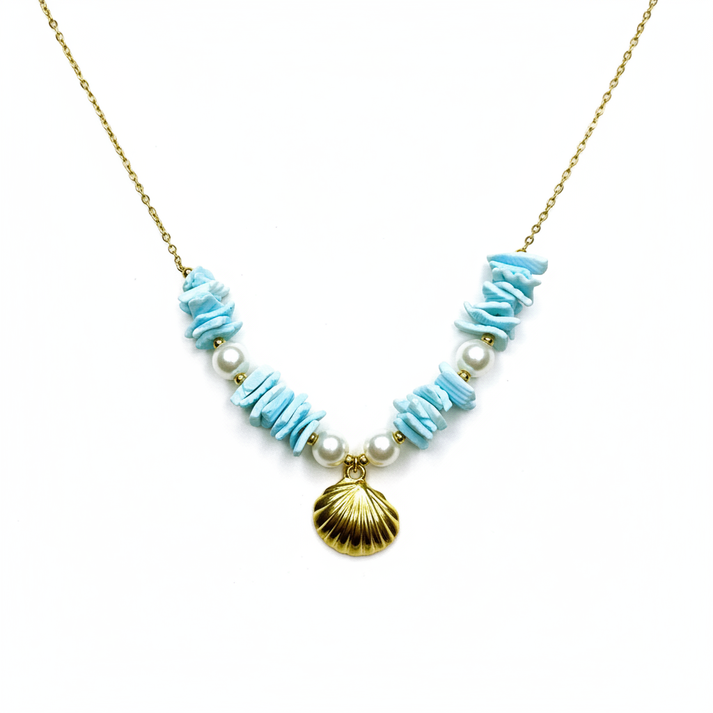 Aurelia Seashell 18K Gold Plated Necklace