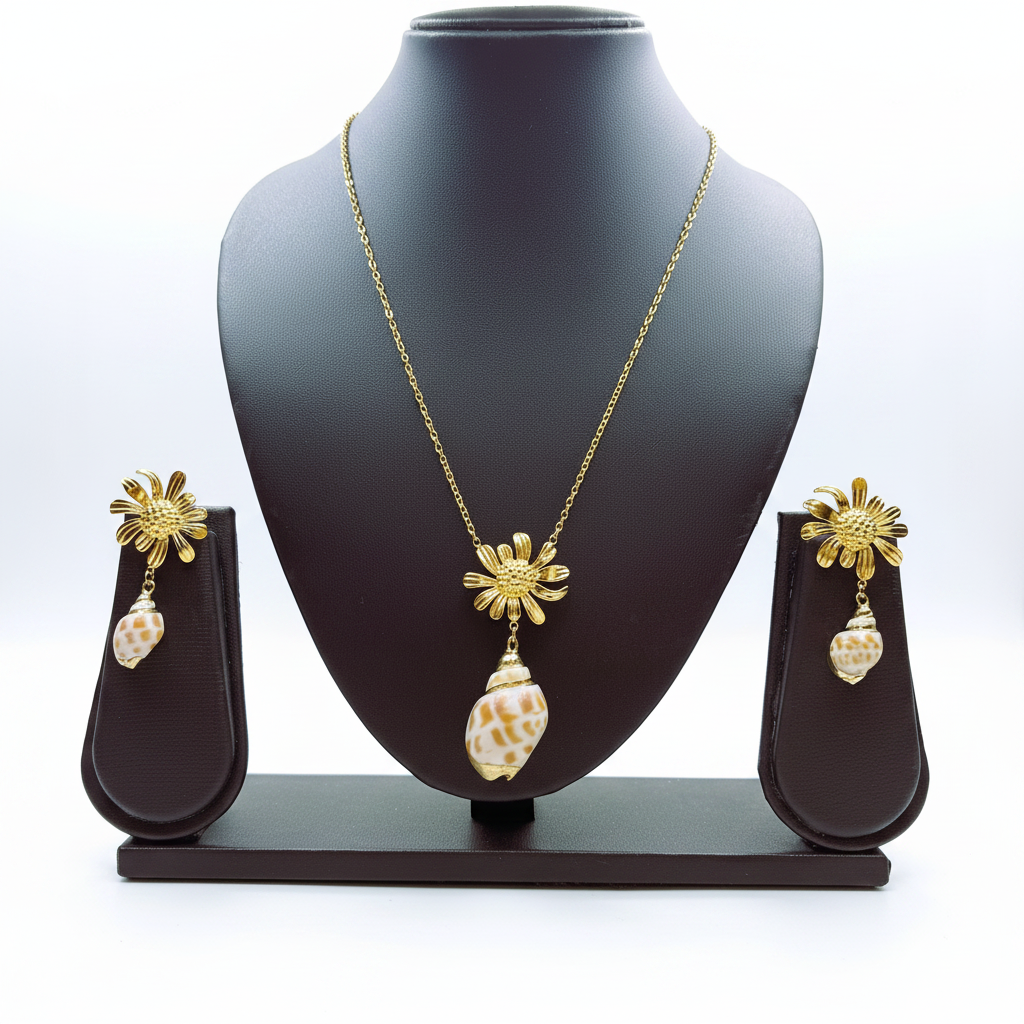 Sunflower Beach 18K Gold Plated Necklace Set