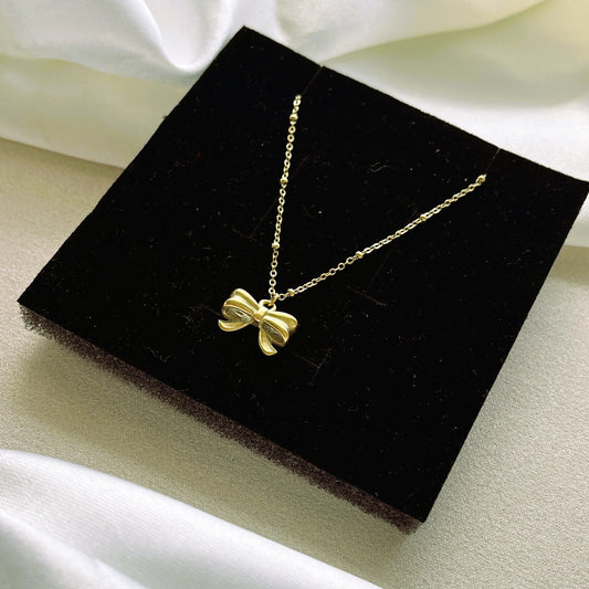 Dainty Bow Charm Anklet