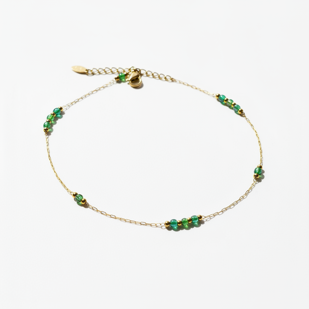 Single Layer Sleek Ivy Kiss Anklet