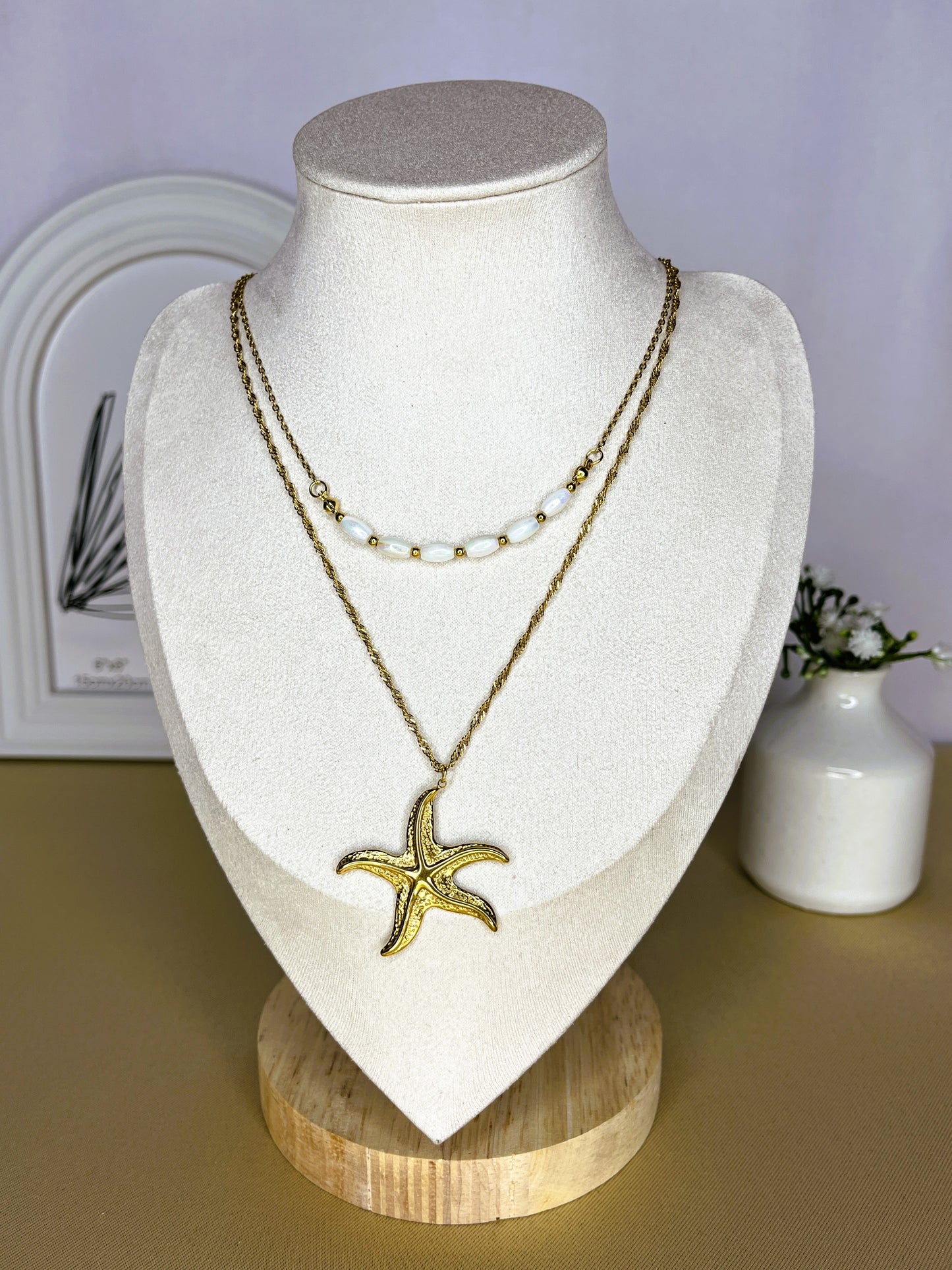 Double Layer Starfish Beach Necklace
