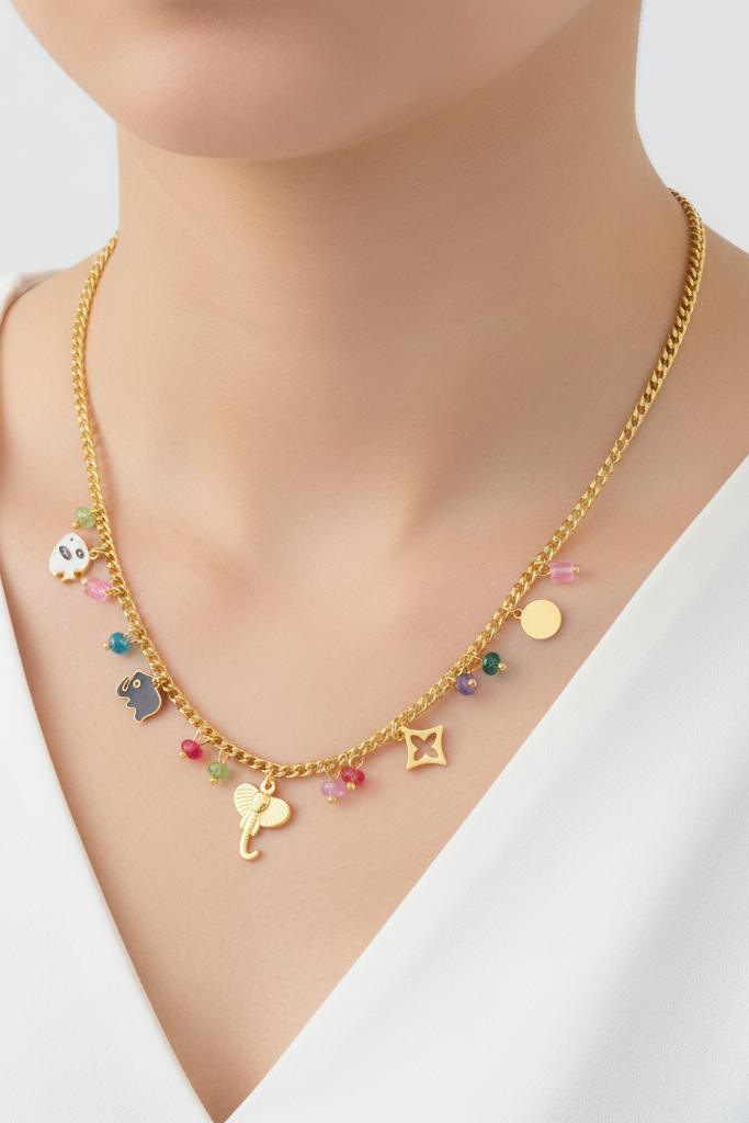 Royal Whispers Charm Necklace