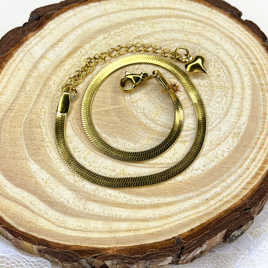 Single Layer Snake Chain Anklet