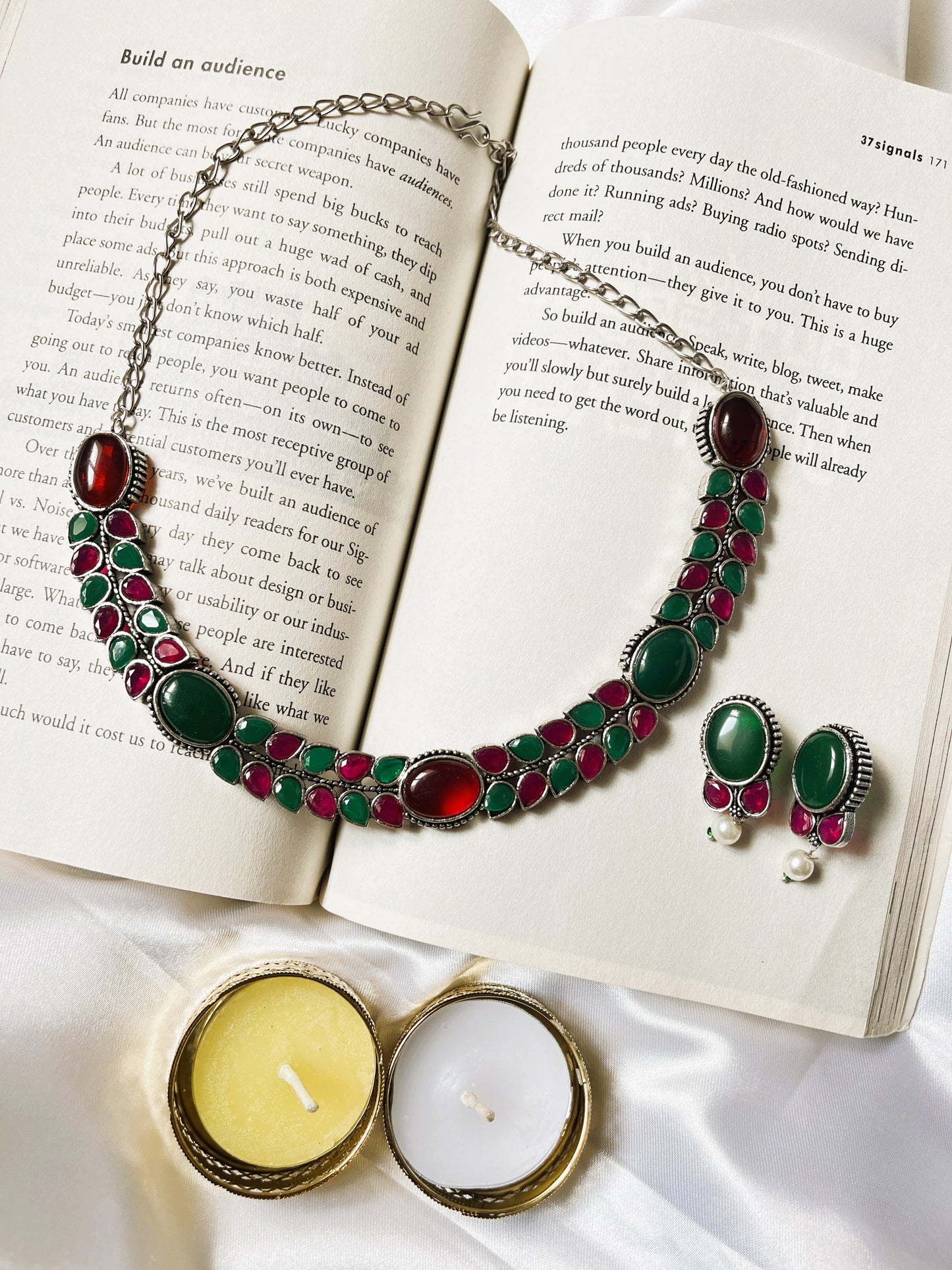 Rajnandini Oxidised Necklace Set