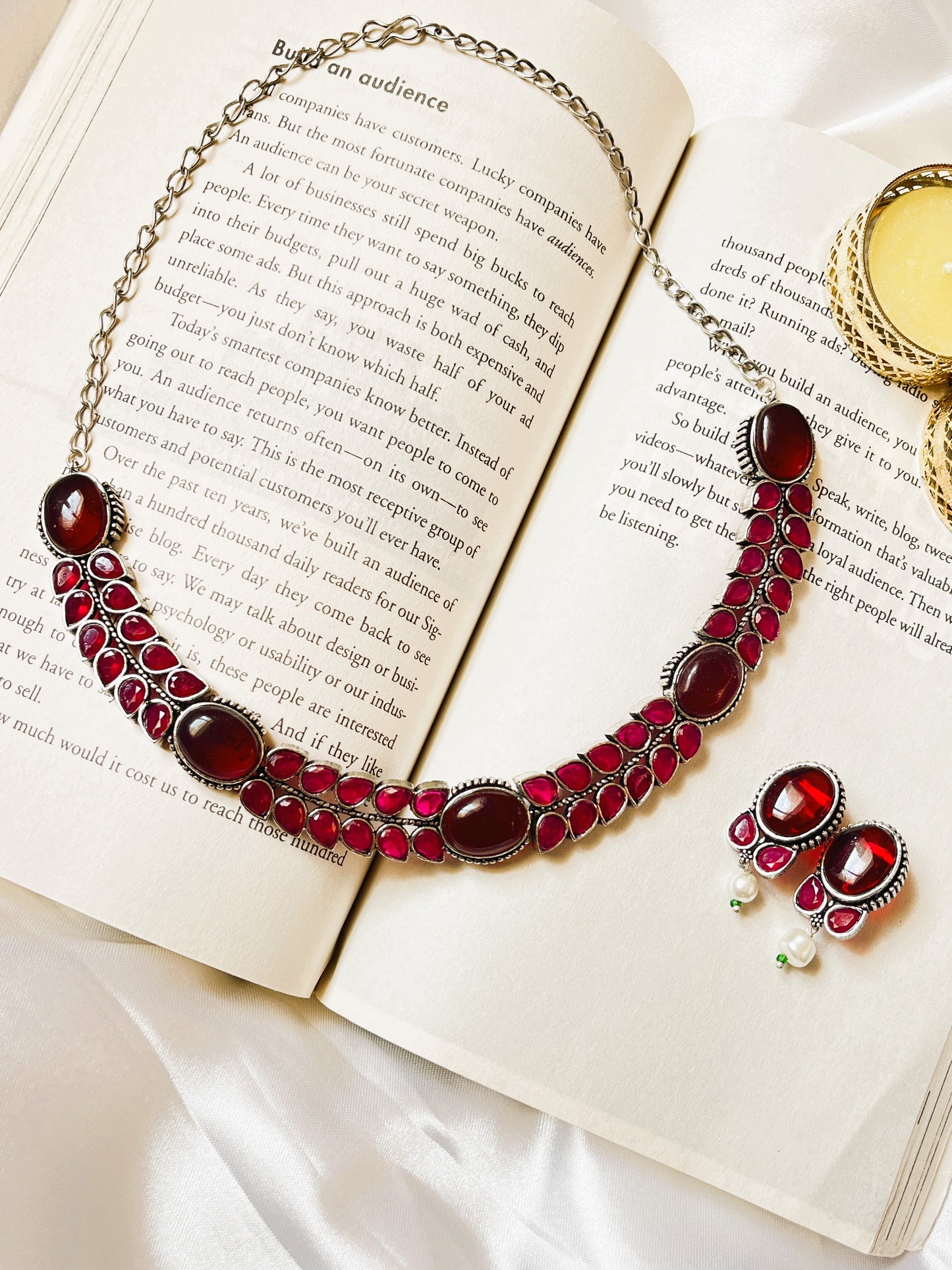 Gulabi Oxidised Necklace Set