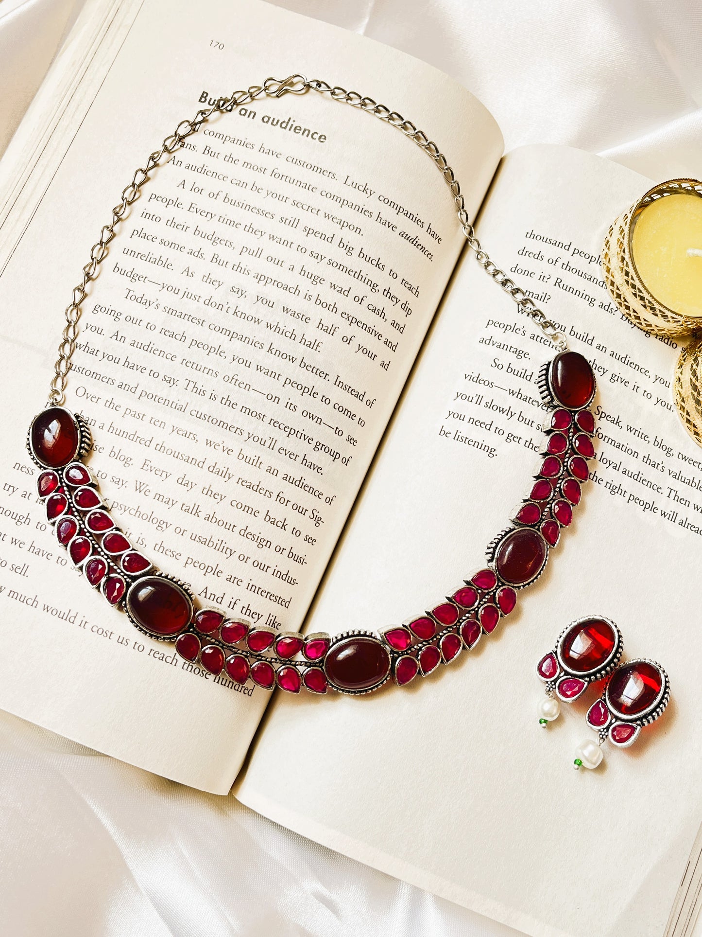 Gulabi Oxidised Necklace Set