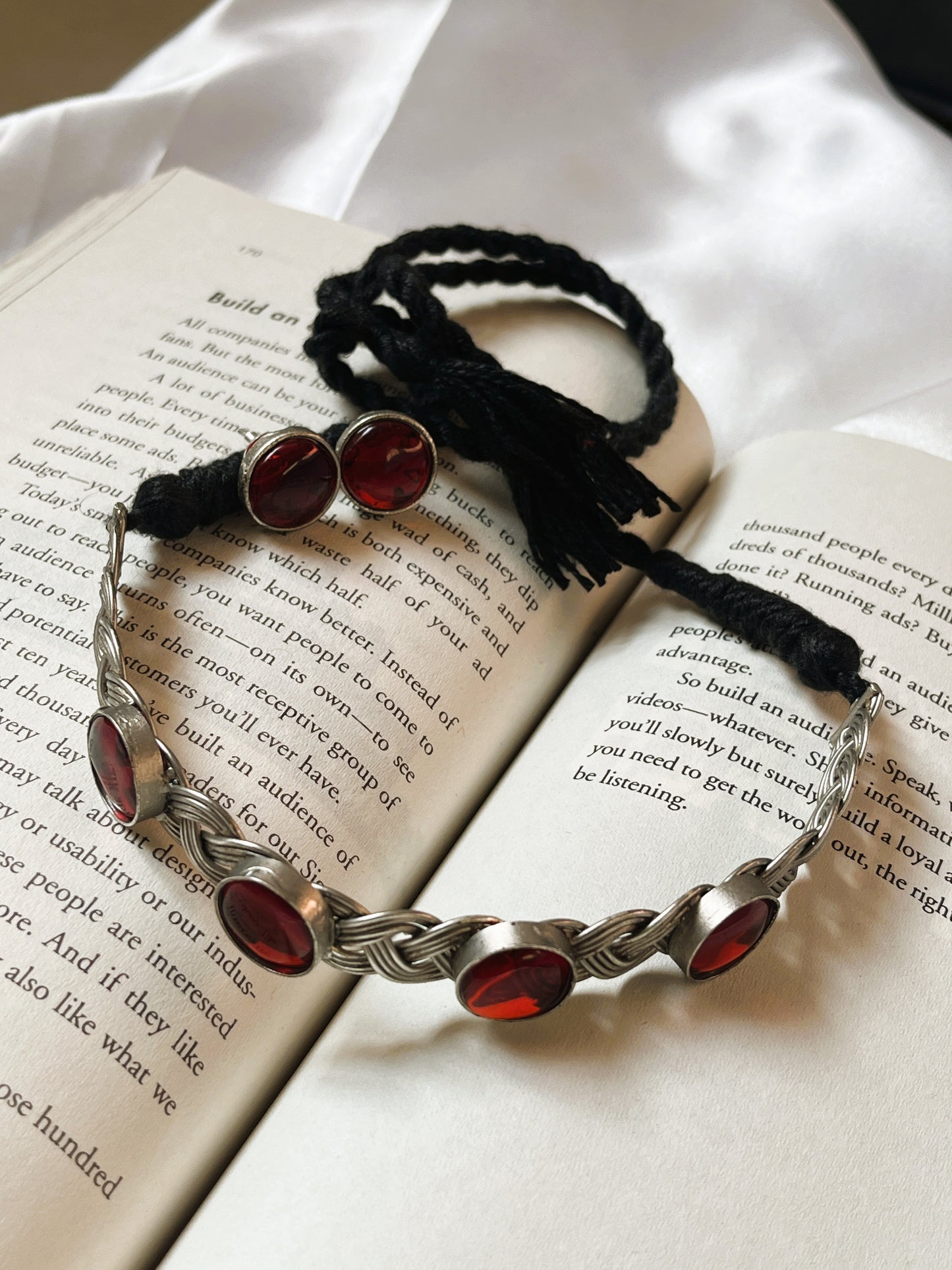 Raghini Red Choker Necklace Set