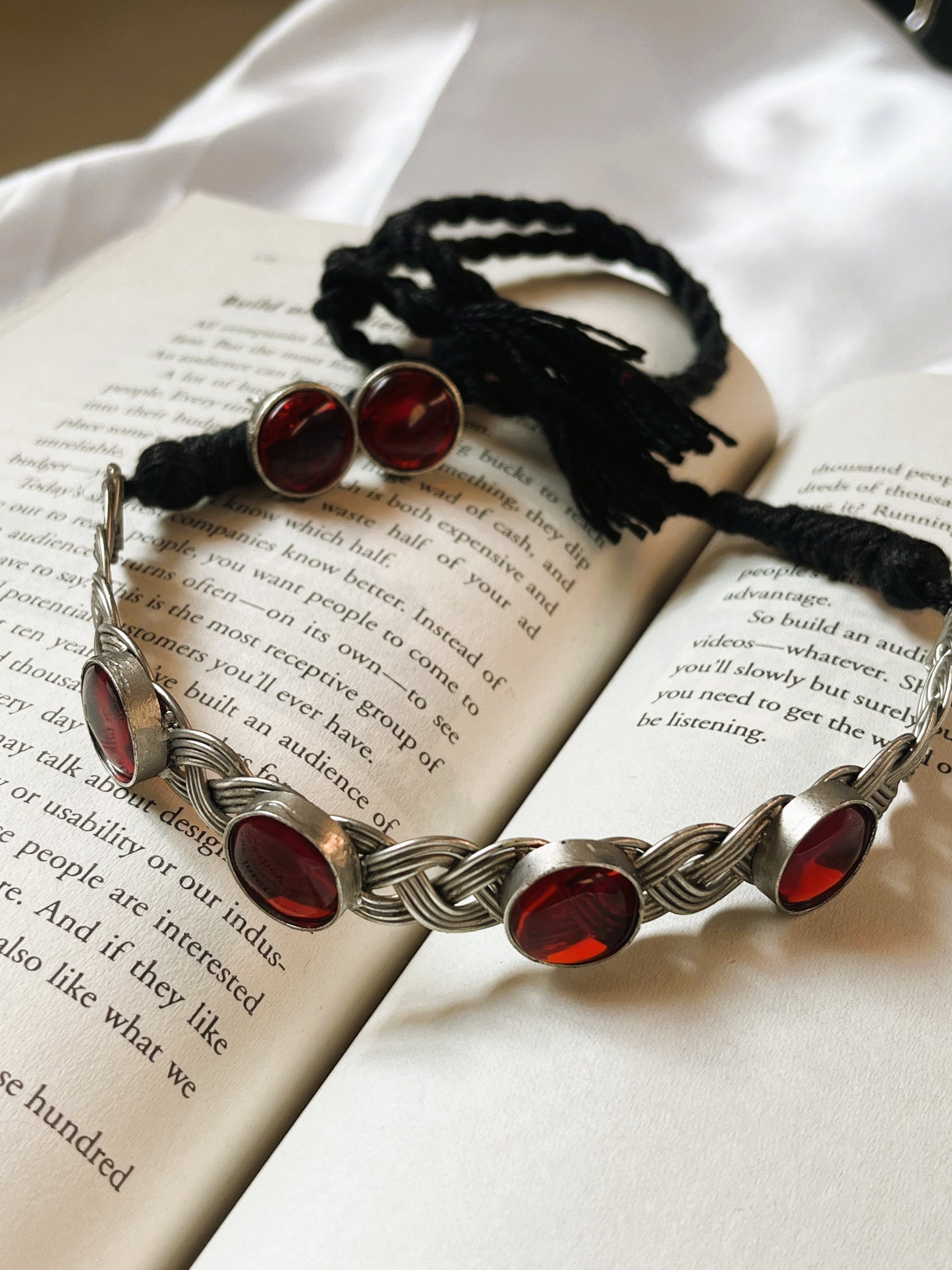 Raghini Red Choker Necklace Set