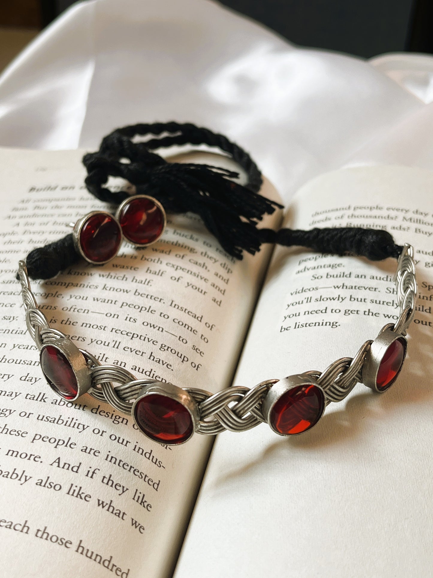 Raghini Red Choker Necklace Set