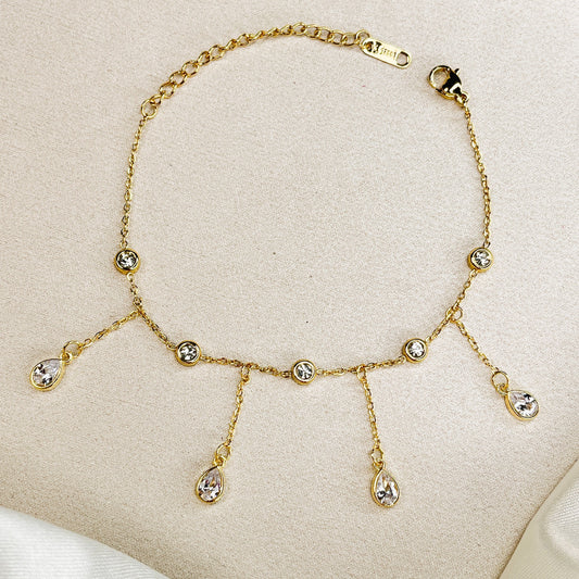 Luna Waterfall 18K Gold Plated Chain Bracelet