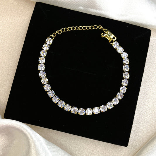 Orris Tennis 18K Gold Plated Chain Bracelet