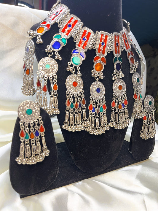 Rajeshwari Oxidised Necklace Set