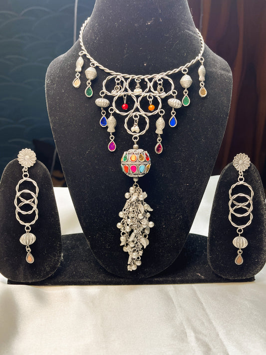 Kanika Oxidised Choker Set