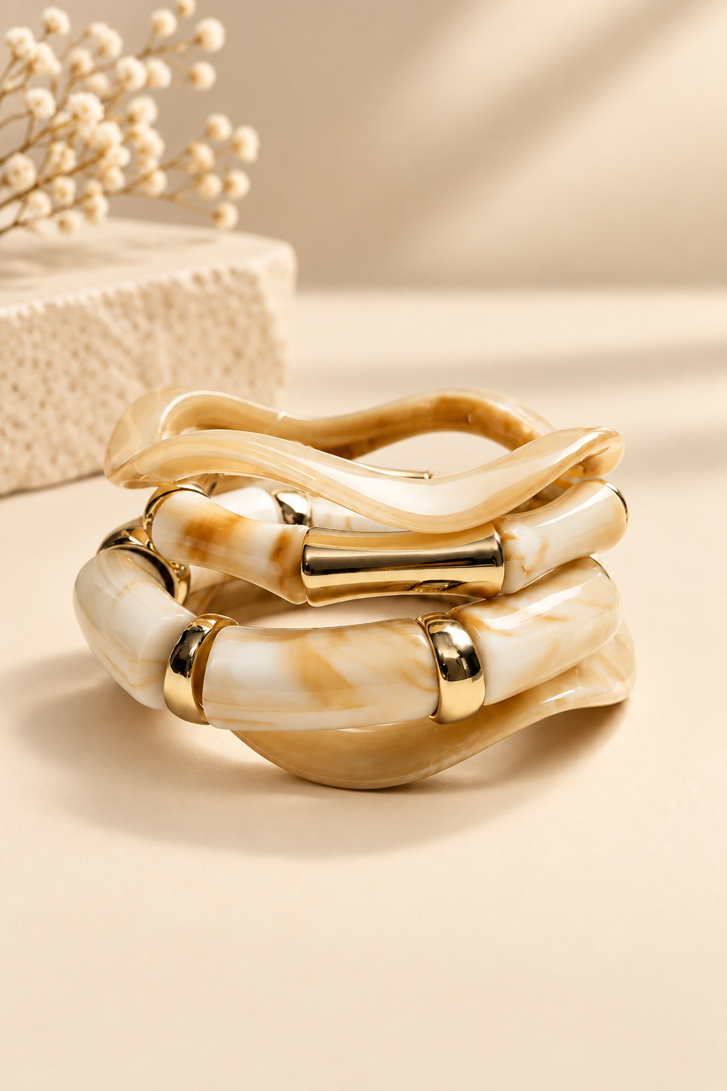 The Sand Stone 4 Bangles Stack