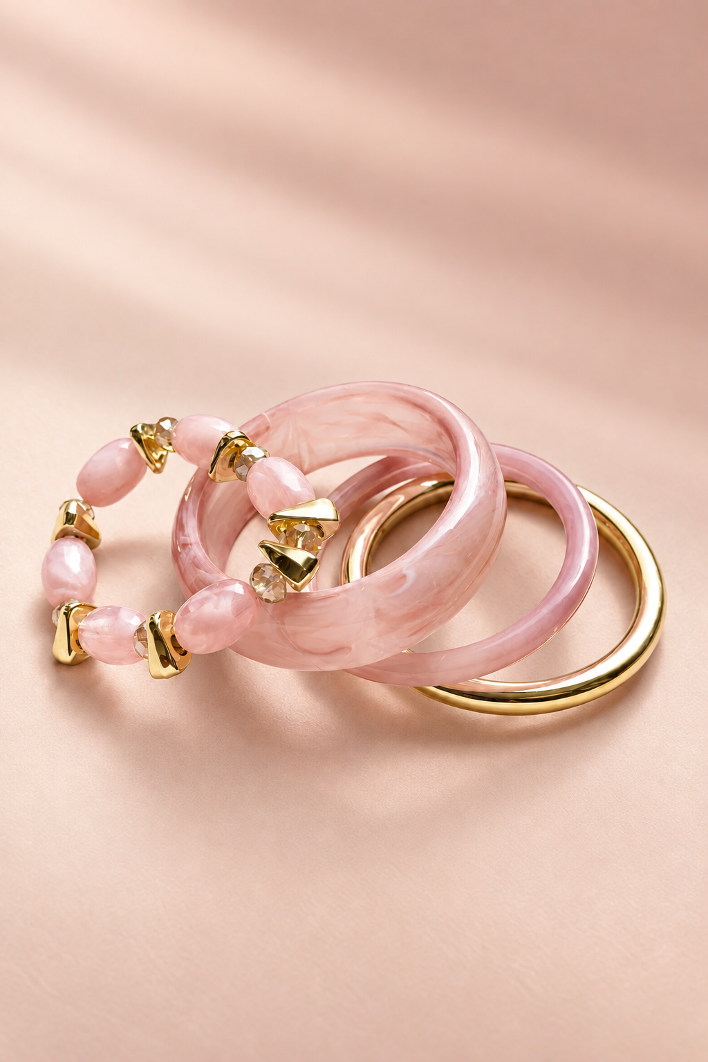 The Blush Four Bangles Stack