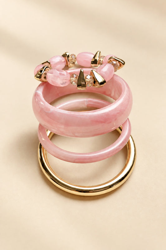 The Blush Four Bangles Stack