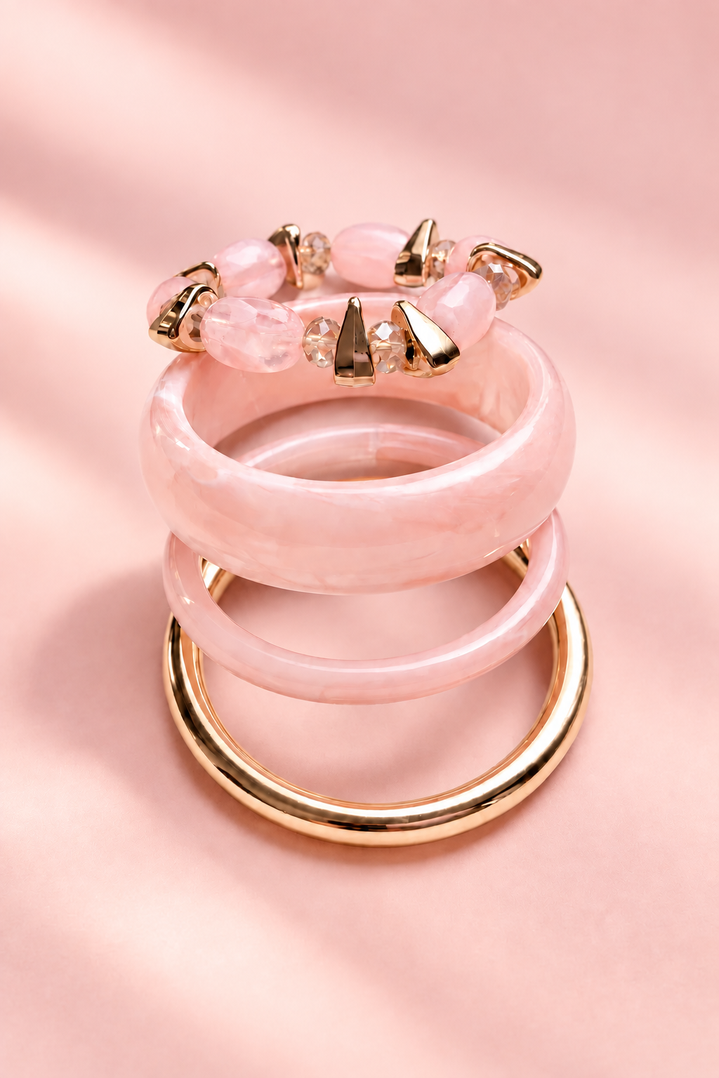 The Blush Four Bangles Stack
