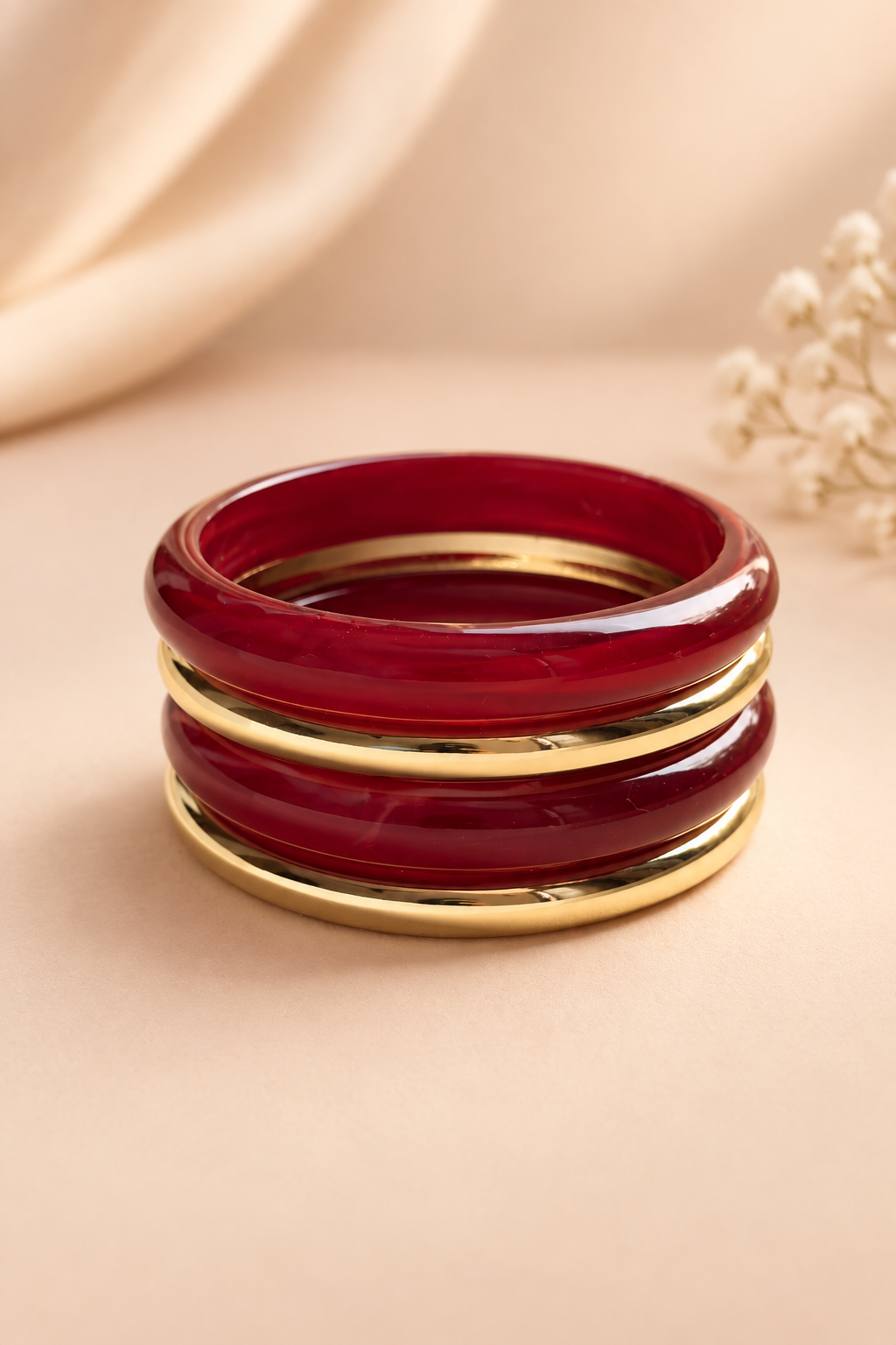 The Rosewood 4 Bangles Stack