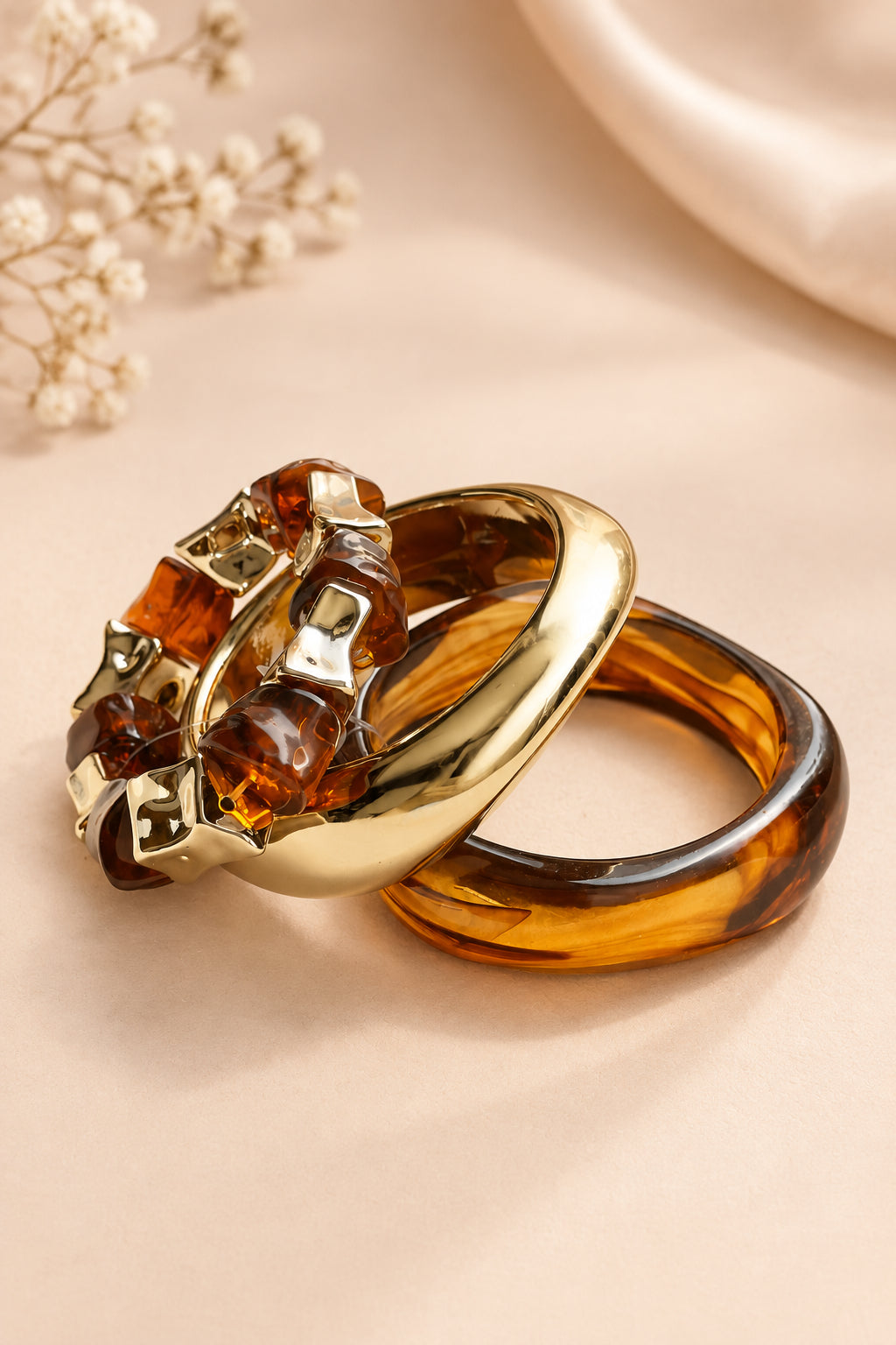The Bronze Three Bangles Stack