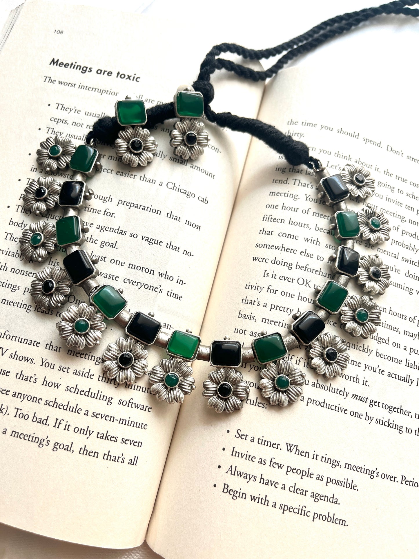 Emerald Noir Necklace Set