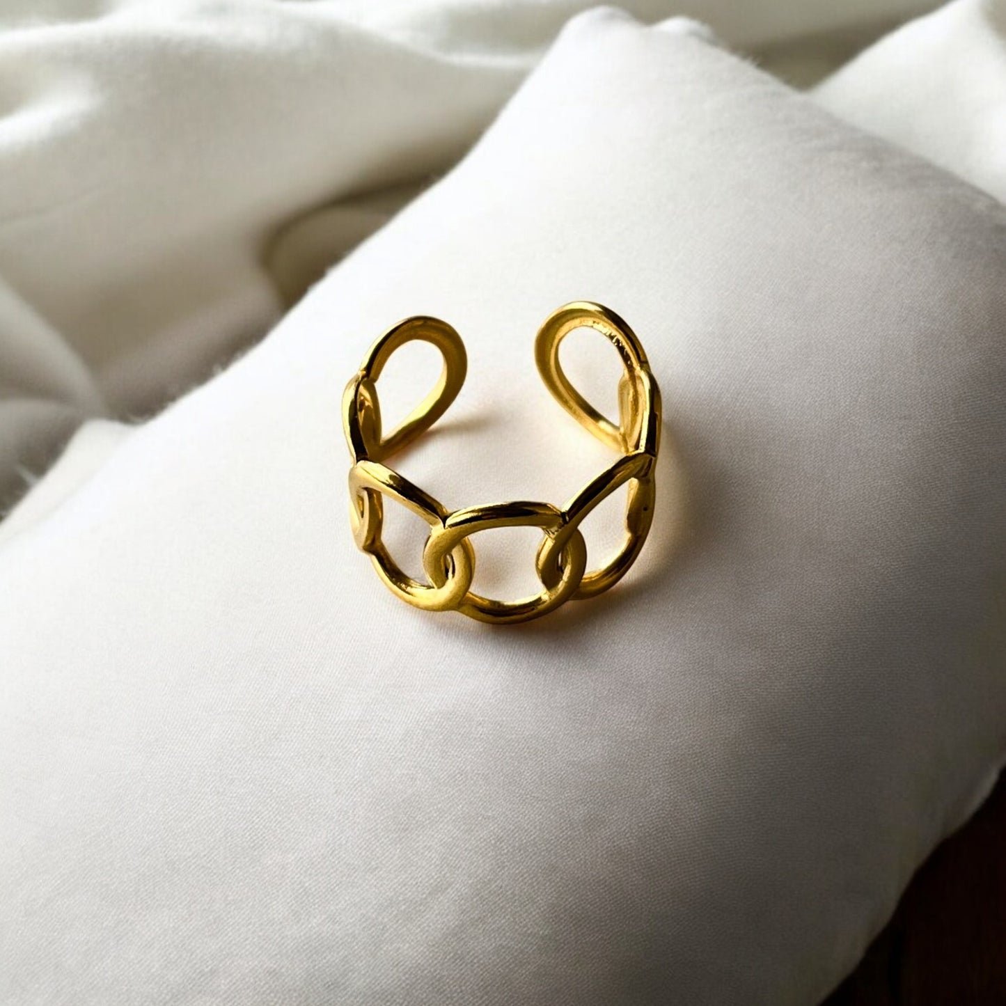 18K Gold Plated Orbit Band Ring