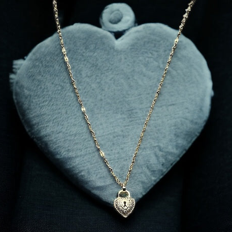 SS Heart's Embrace: Chain & Pendant Set