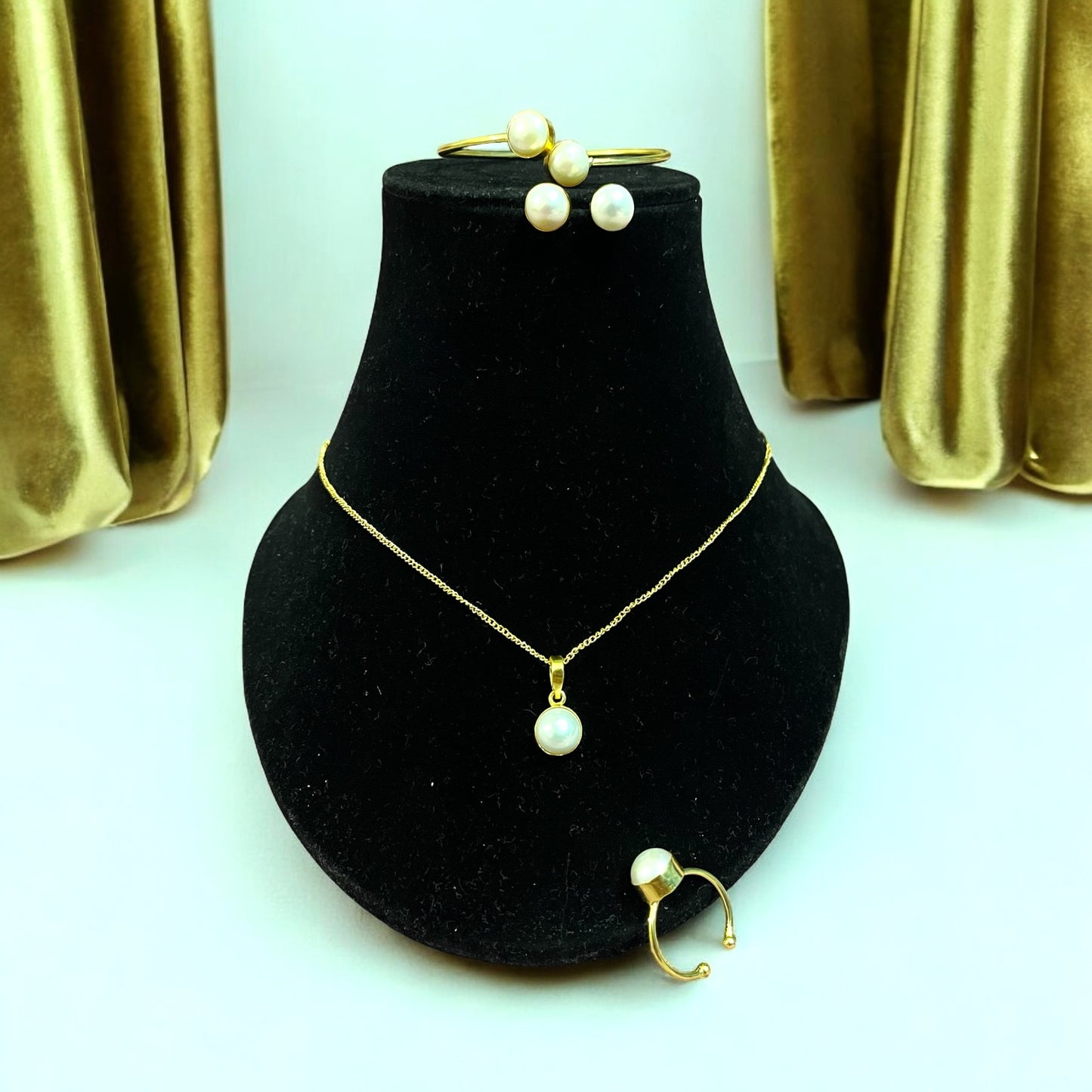 Elegant Freshwater Pearl Jewelry Set Combo