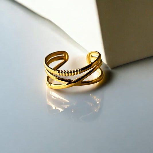 18K Gold Plated Harmony Band Ring