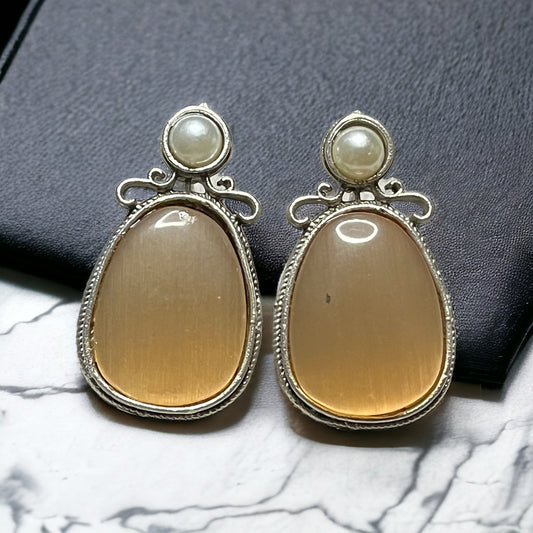 SS Yellow Pearl Whispers Earrings