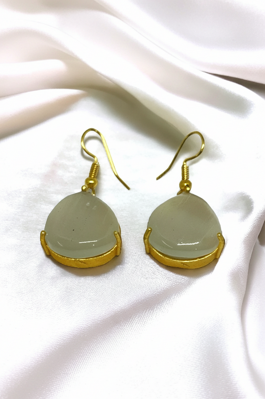 Drop Spark Earrings - White
