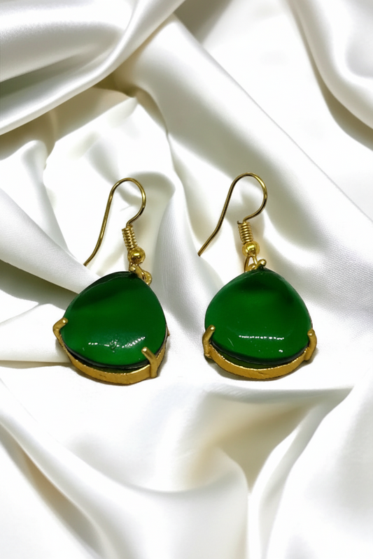 Drop Spark Earrings - Emerald
