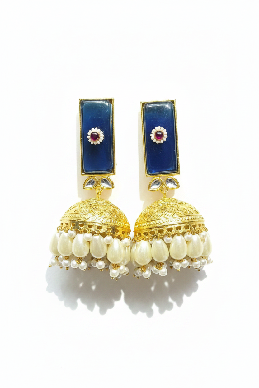 SS Gold Tone Majesty Jhumkas.
