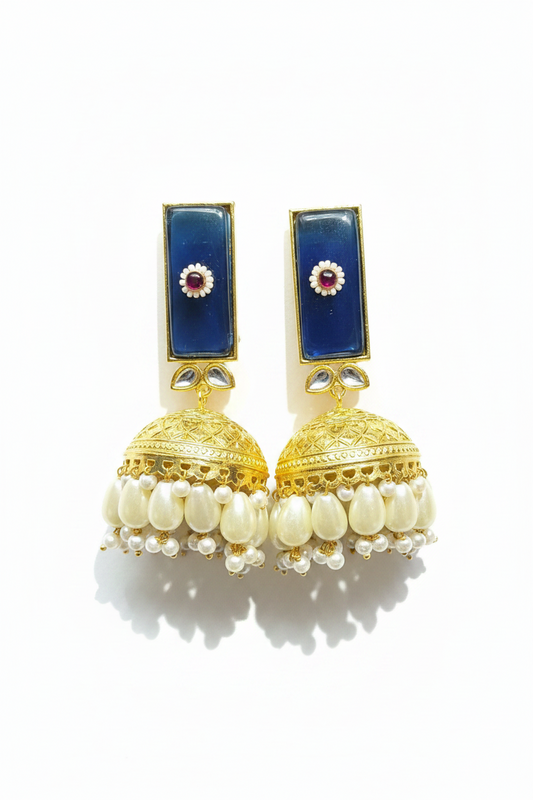 SS Gold Tone Majesty Jhumkas.